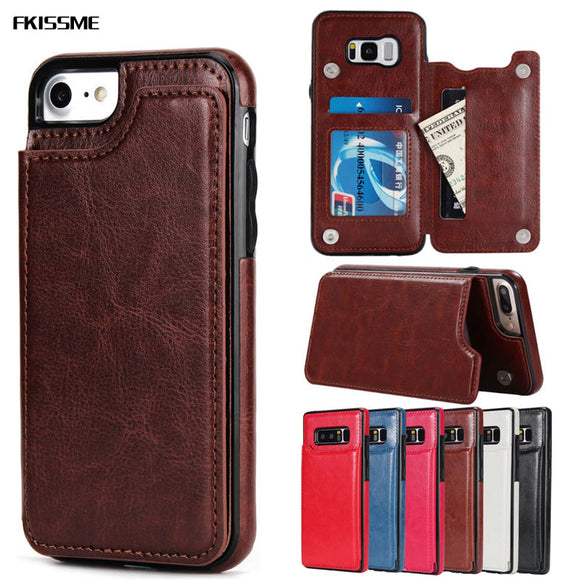 Vintage Luxury Leather Flip Case