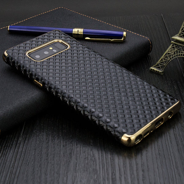 Luxury Plated Frame Leather Case
