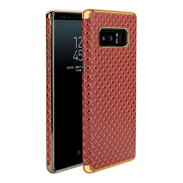 Luxury Plated Frame Leather Case
