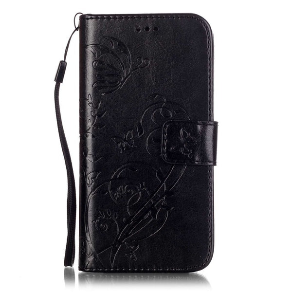 3D Embossed Flower Flip Cover