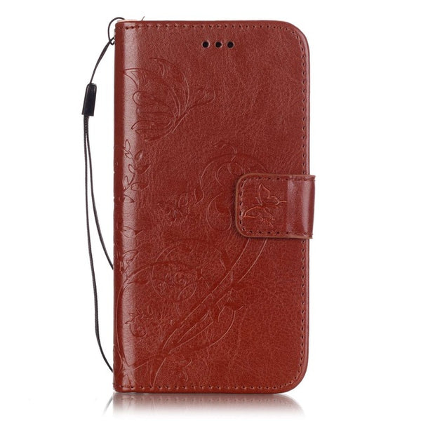 3D Embossed Flower Flip Cover