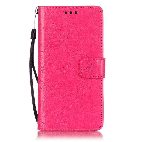 3D Embossed Flower Flip Cover