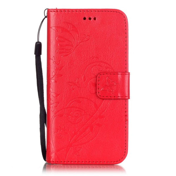 3D Embossed Flower Flip Cover