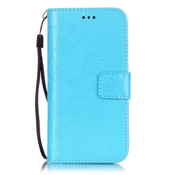 3D Embossed Flower Flip Cover